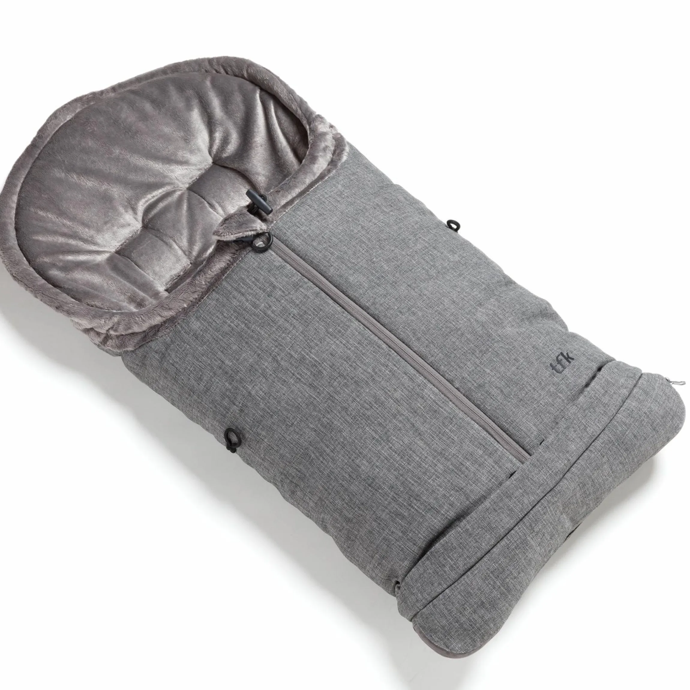 Thermo-Fleece Fußsack mit verlängerbarem Fußteil - Premium Grau