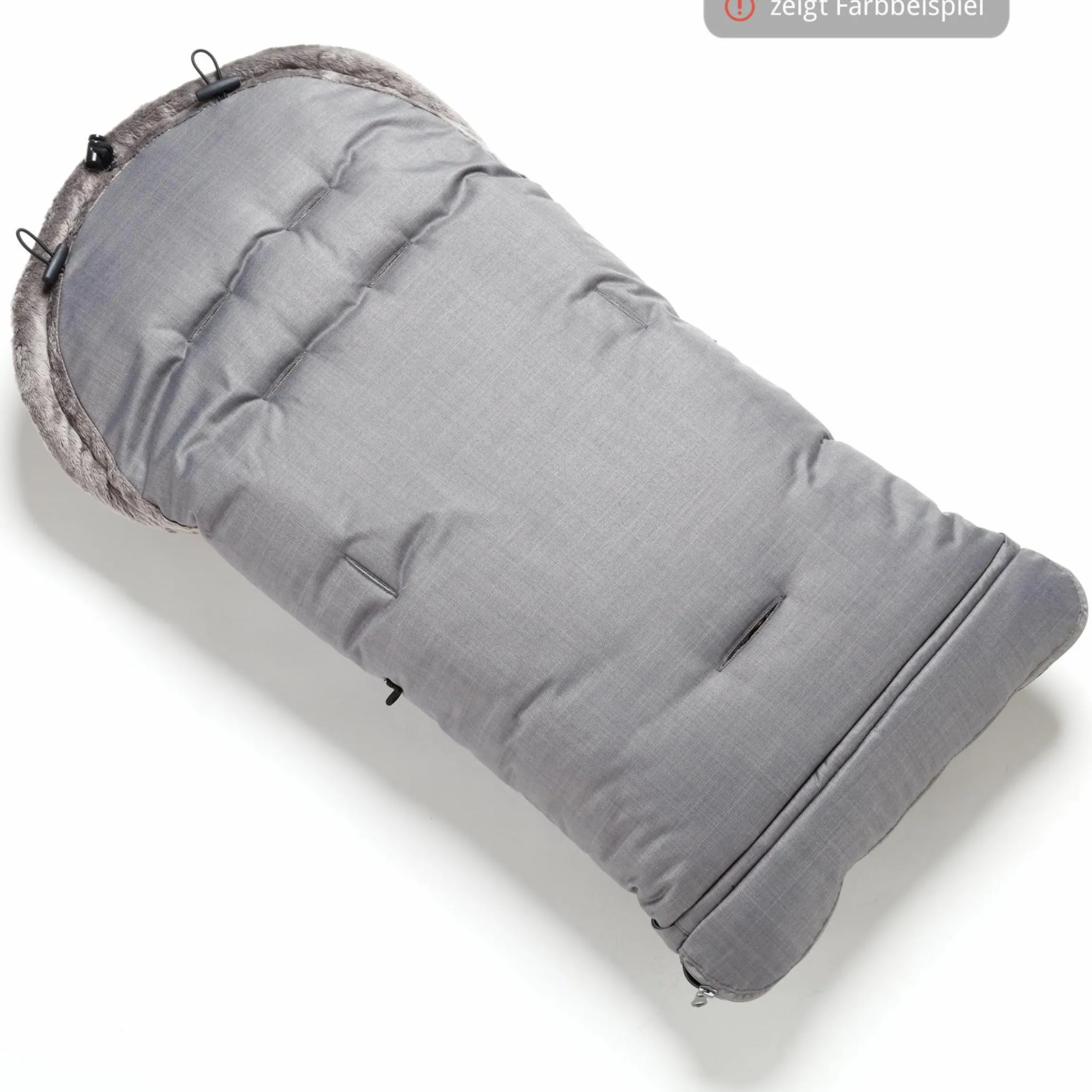 Thermo-Fleece Fußsack mit verlängerbarem Fußteil - Premium Grau