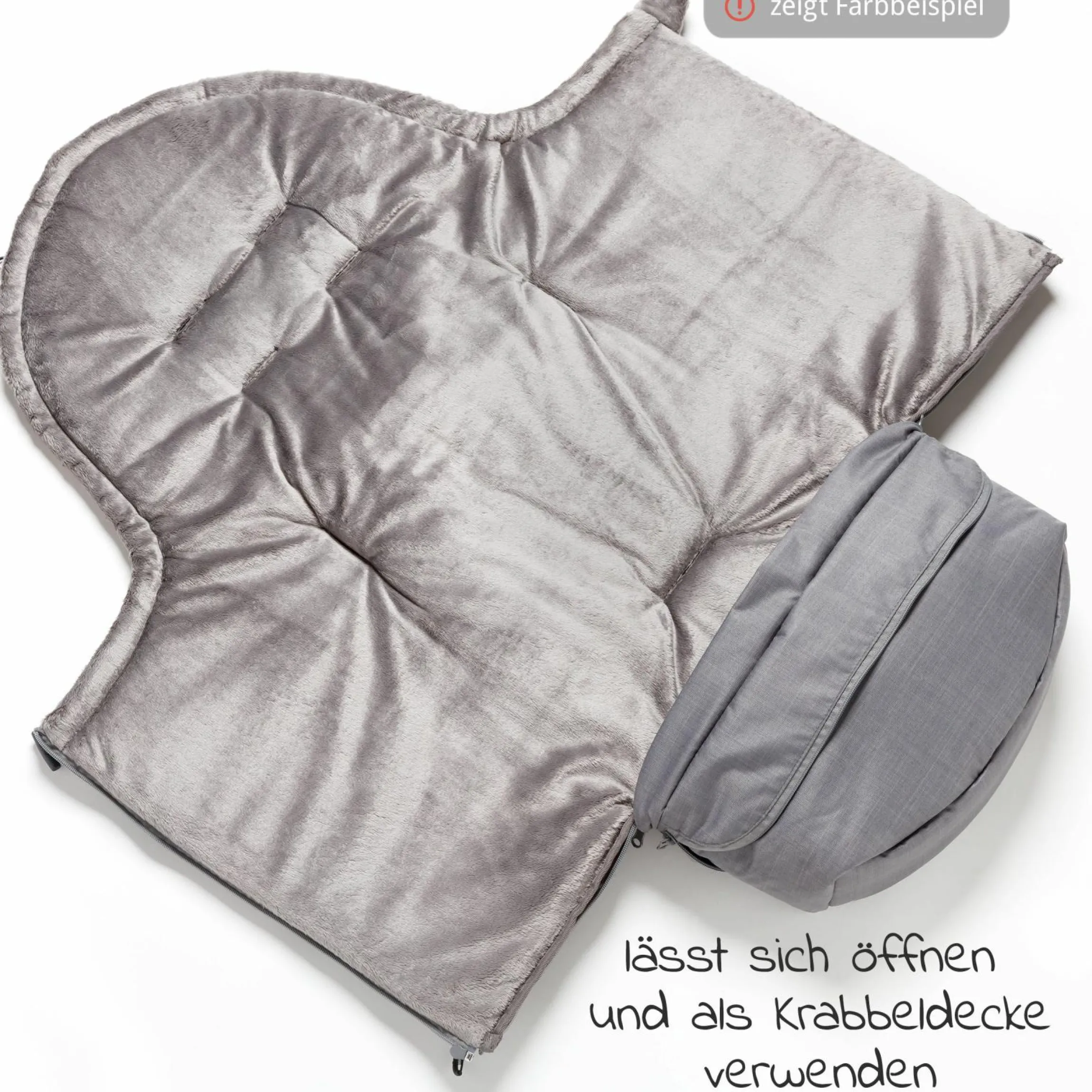 Thermo-Fleece Fußsack mit verlängerbarem Fußteil - Premium Anthrazit
