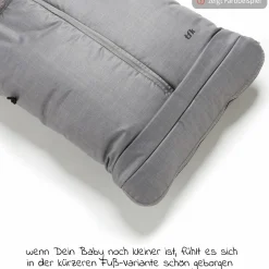 Thermo-Fleece Fußsack mit verlängerbarem Fußteil - Sandbraun