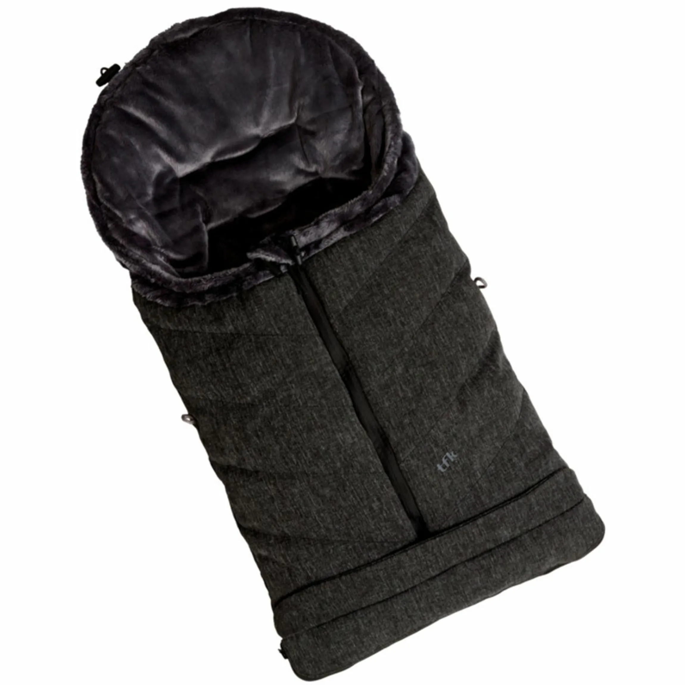 Thermo-Fleece Fußsack mit verlängerbarem Fußteil - Premium Schwarz - Kollektion 2025