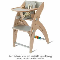 Tischplatte für Hochstuhl Quarttolino - Grau - Kollektion 2024