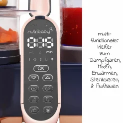 12-tlg. Babynahrungszubereitungs-Set Nutribaby+ XL mit 8 Glas-Babybols + 2 Silikon-Löffel + 1 Esslernteller