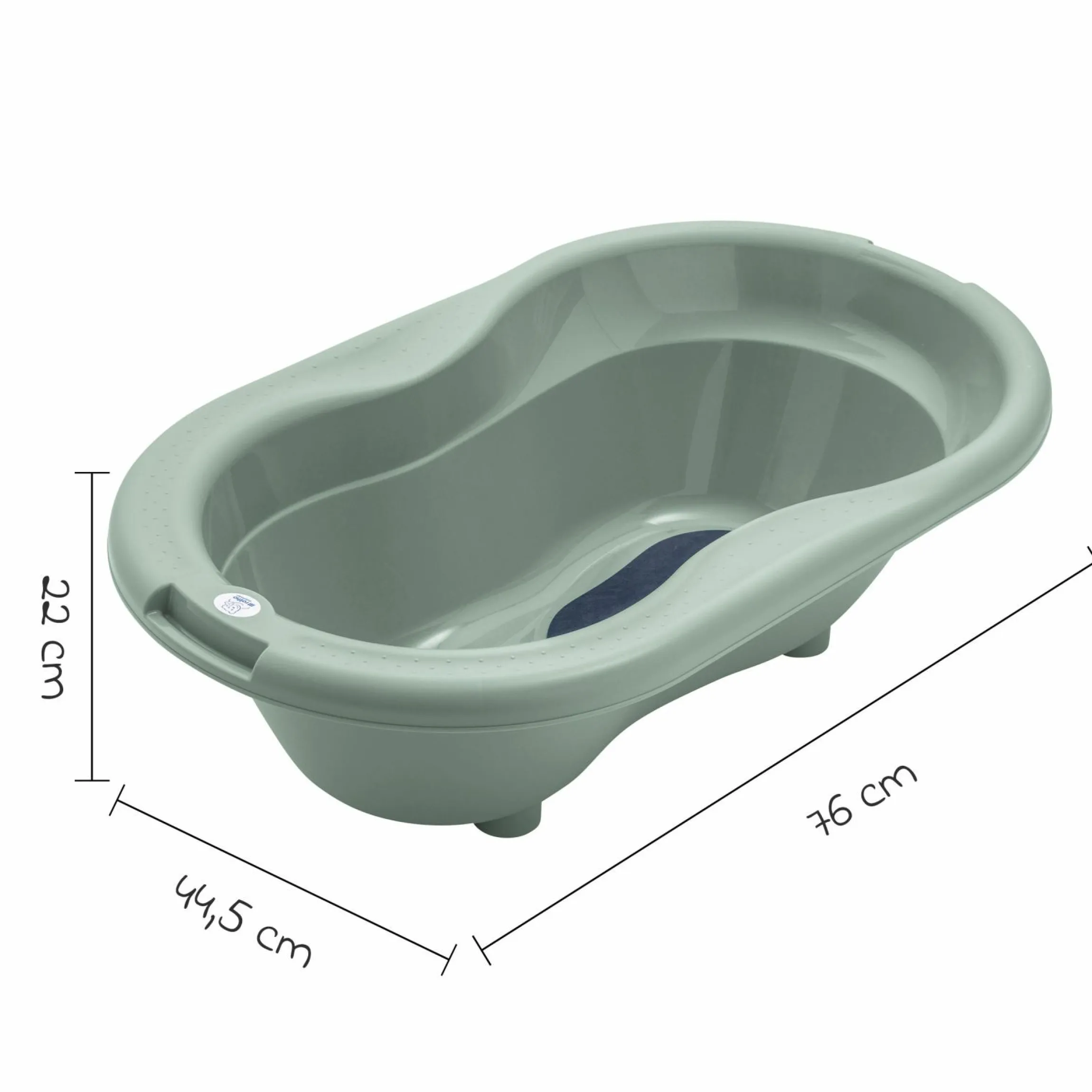 4-tlg. Badeset / Badestation Tilo - inkl. Badewanne + Wannenständer + Badeliege + Ablaufschlauch - Sage Green
