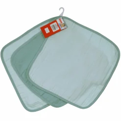 8-tlg. Bade-Set Mull - 2 Kapuzenbadetücher + 3 Waschhandschuhe + 3 Waschtücher - Mint Eisblau