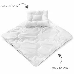 10-tlg. Beistellbett-Komplett-Set Nino inkl. Matratze, Bettwäsche, Spannbetttücher, Nestchen, Steppbett & Schmusetuch Cube Grey - Weiß - Kollektion 2024