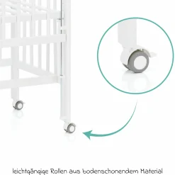 10-tlg. Beistellbett-Komplett-Set Nino inkl. Matratze Nino, Bettwäsche, Spannbetttücher, Steppbett, Nestchen & Ring-Greifling - Weiß
