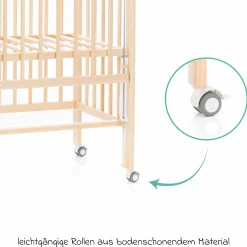 10-tlg. Beistellbett-Komplett-Set Nino inkl. Matratze, Bettwäsche, Spannbetttücher, Nestchen, Steppbett & Schmusetuch - Kangaroo Weiß - Natur - Kollektion 2024