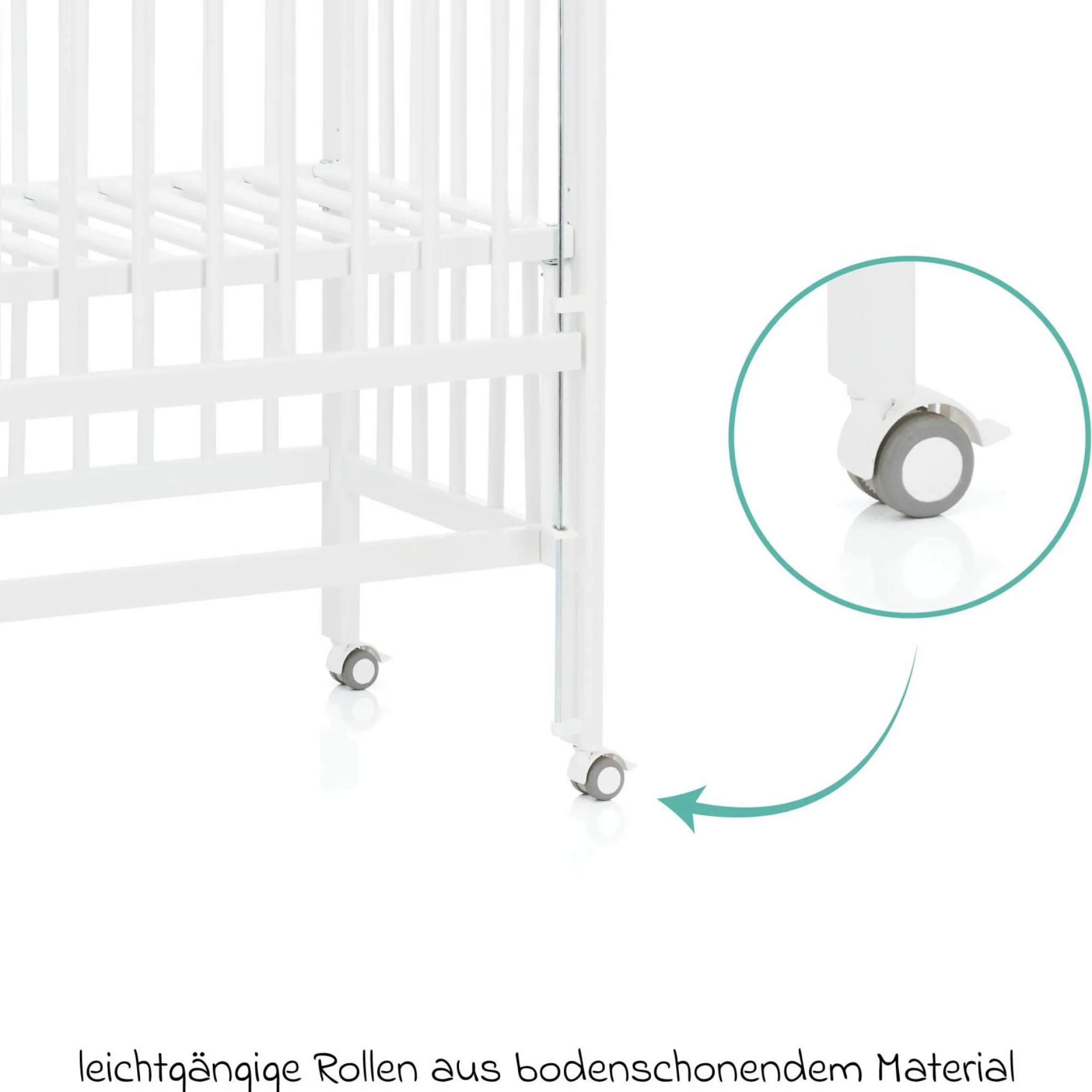 10-tlg. Beistellbett-Komplett-Set Nino inkl. Matratze, Bettwäsche, Spannbetttücher, Nestchen, Steppbett & Schmusetuch Kangaroo Weiß - Weiß - Kollektion 2024