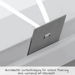 5-tlg.- Beistellbett-Set Boxspring mit Matratze Classic Fresh, Nestchen Sterne Weiß Perlgrau, Spannbetttuch Deluxe Weiß & Verschlussgitter - Weiß - Kollektion 2024