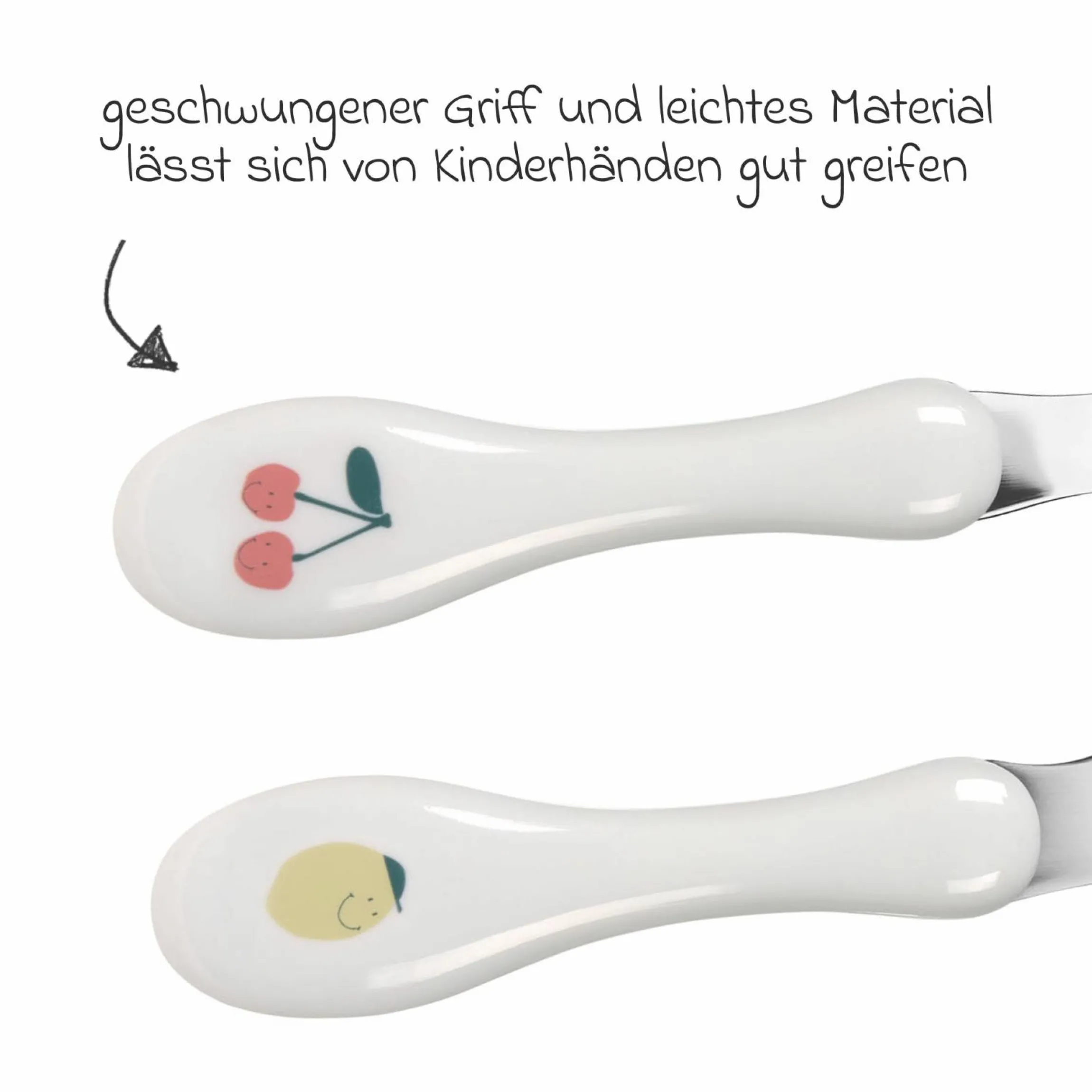 3-tlg. Besteck-Set Cutlery - Happy Fruits
