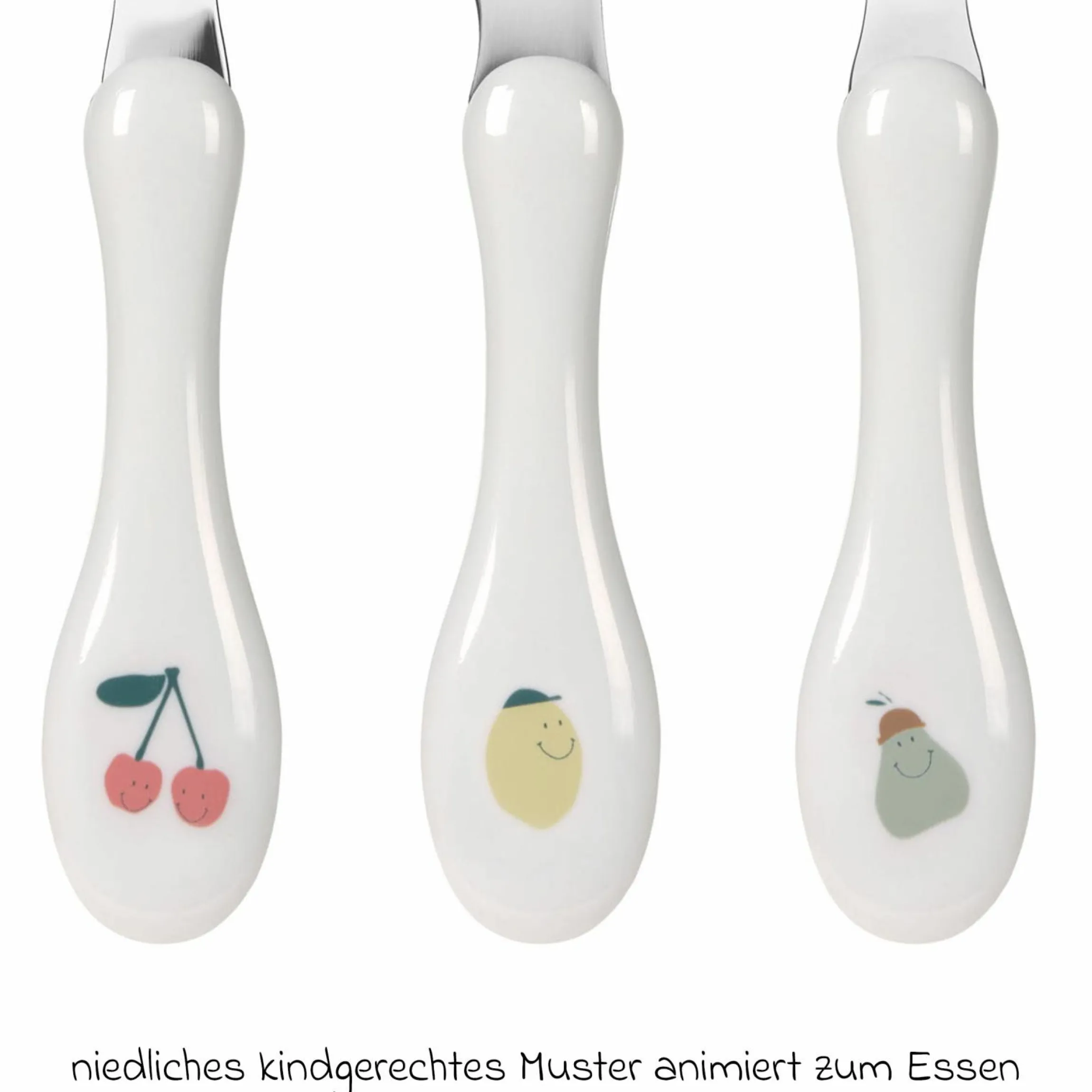 3-tlg. Besteck-Set Cutlery - Happy Fruits
