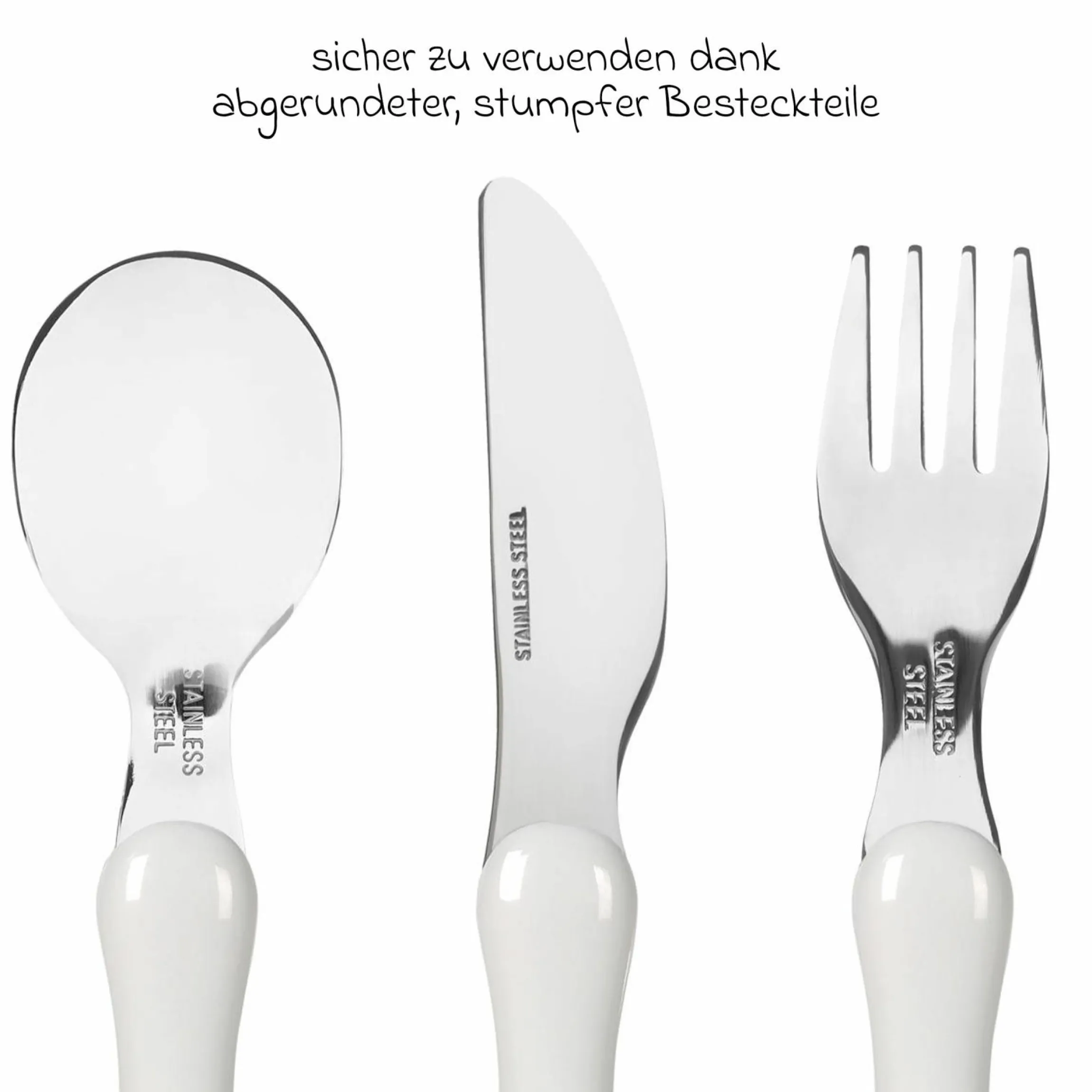 3-tlg. Besteck-Set Cutlery - Happy Fruits