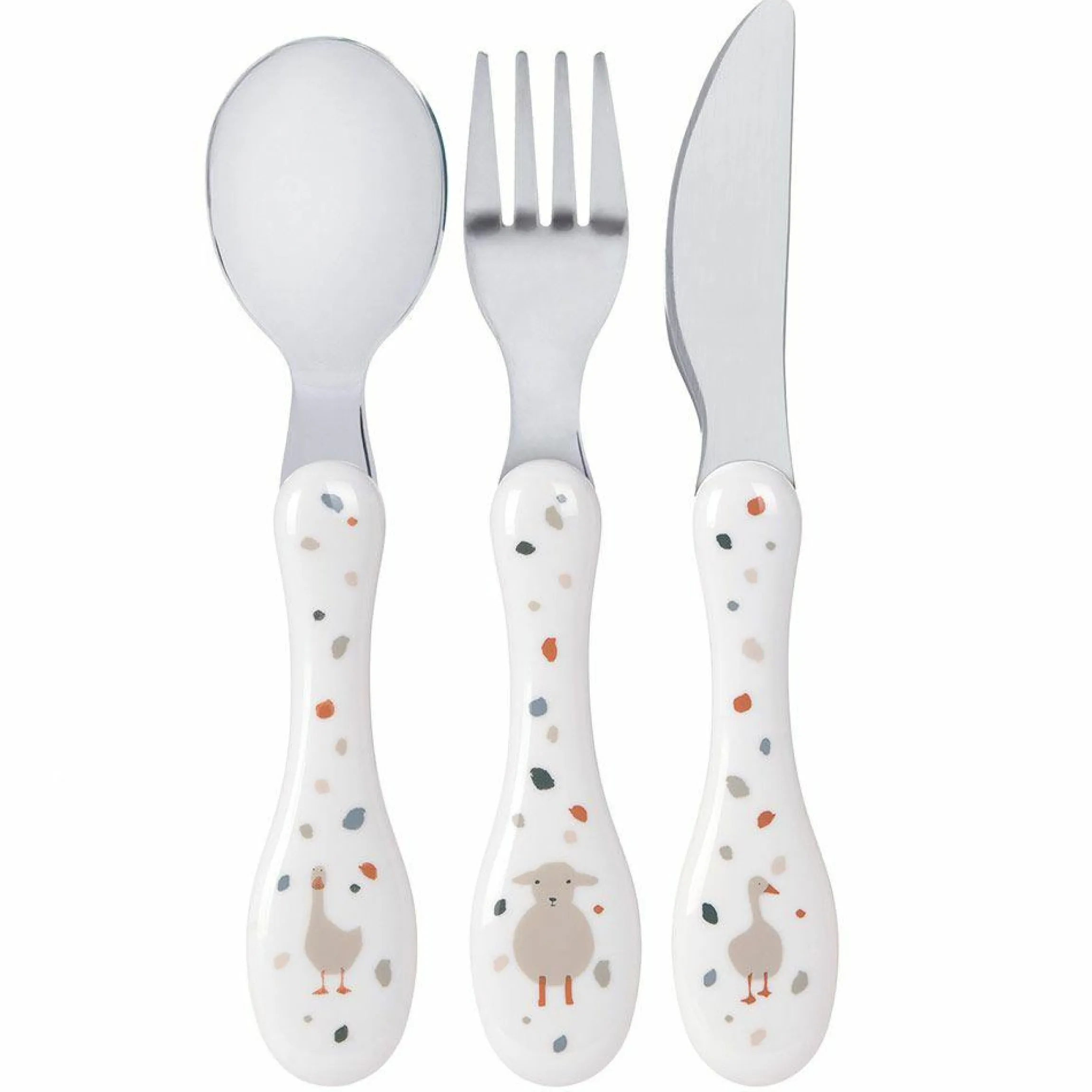 3-tlg. Besteck-Set Cutlery - Tiny Farmer - Sheep & Goose