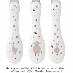 3-tlg. Besteck-Set Cutlery - Tiny Farmer - Sheep & Goose