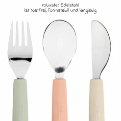 3-tlg- Besteck-Set Cutlery mit Silikon-Griff - Happy Fruits - Cherry