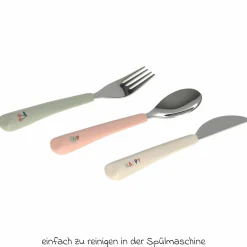3-tlg- Besteck-Set Cutlery mit Silikon-Griff - Happy Fruits - Cherry
