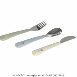 3-tlg- Besteck-Set Cutlery mit Silikon-Griff - Happy Fruits - Lemon