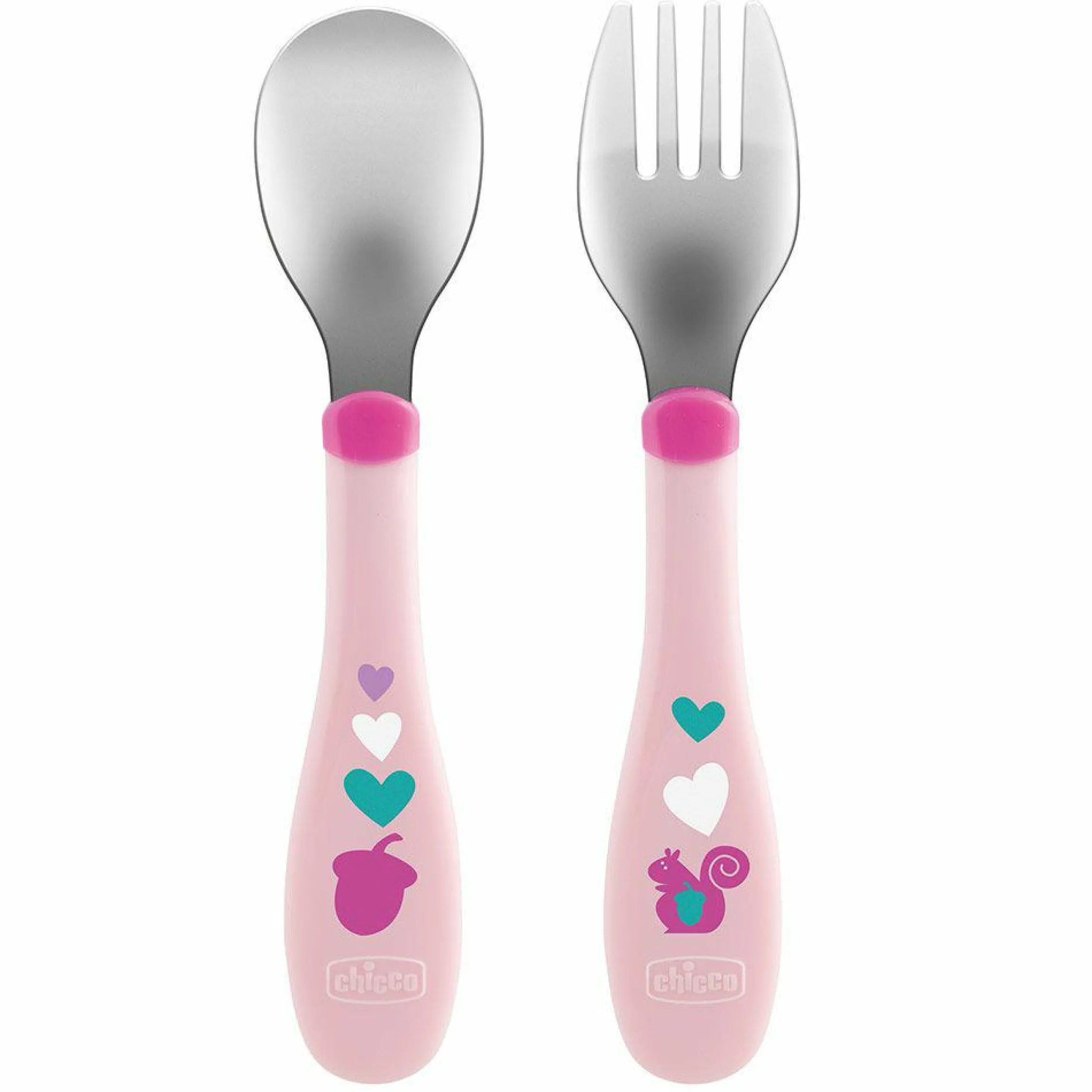 2-tlg. Besteck-Set Edelstahl - Rose Pink