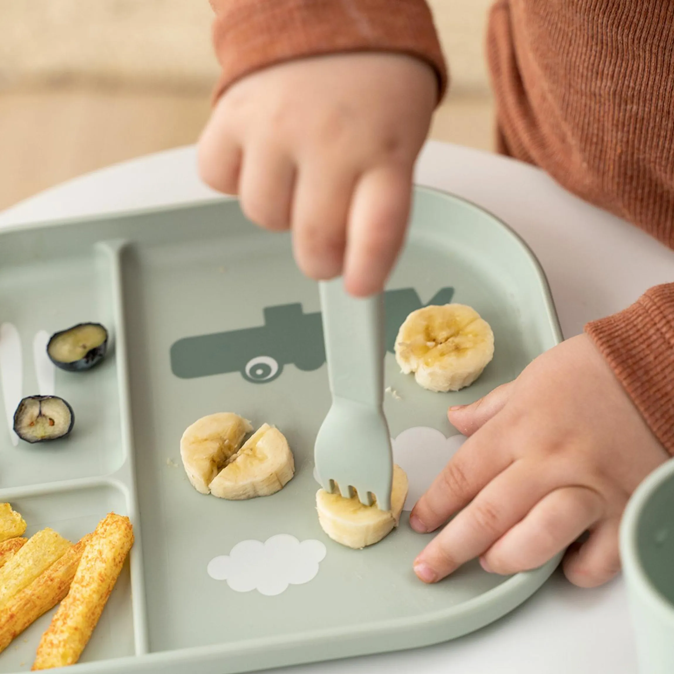 3-tlg. Besteck-Set Foodie - Happy Dots - Grün