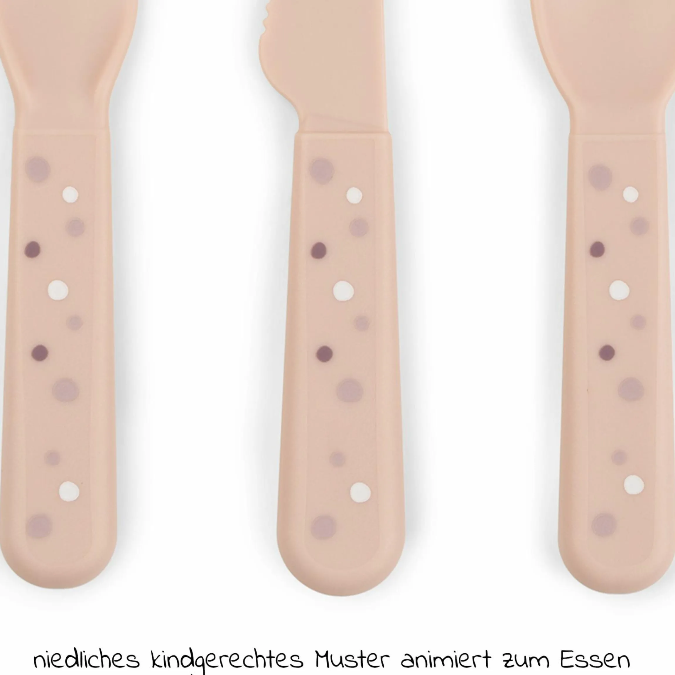 3-tlg. Besteck-Set Foodie - Happy Dots - Powder
