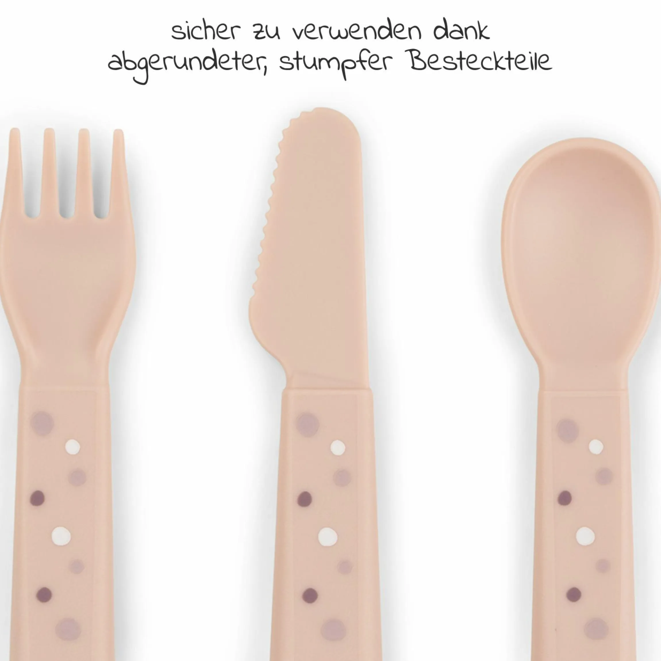 3-tlg. Besteck-Set Foodie - Happy Dots - Powder