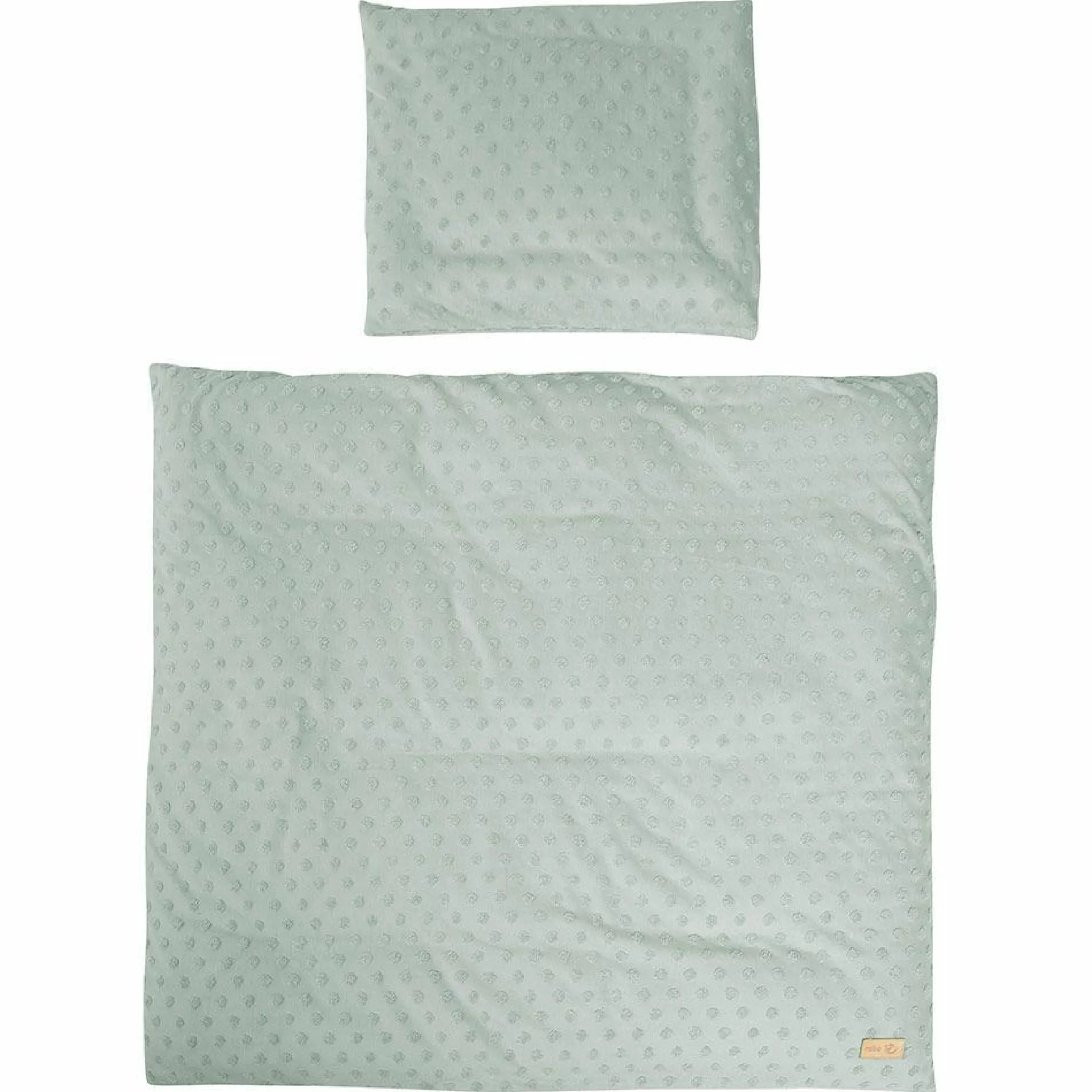 2-tlg. Bettwäsche Organic 80 x 80 cm / 35 x 40 cm - Lil Planet - Frosty Green