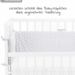 4-tlg. Bettwäsche-Set für Nino Decke 80 x 80 cm, Kissen 35 x 40 cm, Matratze & Nestchen - Cube - Grey