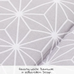 4-tlg. Bettwäsche-Set für Nino Decke 80 x 80 cm, Kissen 35 x 40 cm, Matratze & Nestchen - Cube - Grey