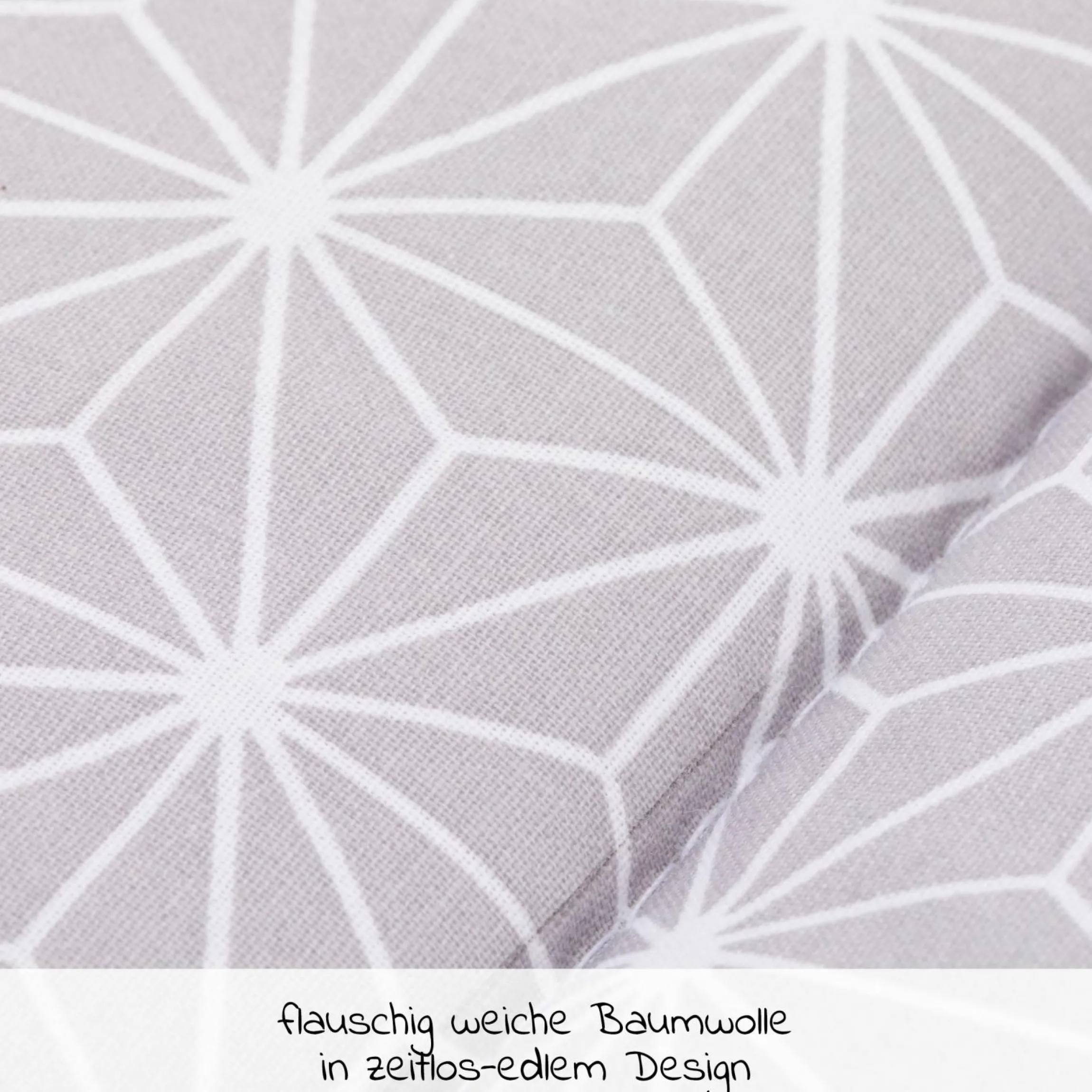 4-tlg. Bettwäsche-Set für Nino Decke 80 x 80 cm, Kissen 35 x 40 cm, Matratze & Nestchen - Cube - Grey