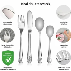 4-tlg. Edelstahl-Besteckset Growing