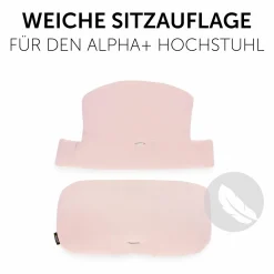 5-tlg. Essbrett-Set für Alpha Plus - Click Tray + Sitzkissen + GRATIS 2x Silikon-Teller - White Muslin Rose