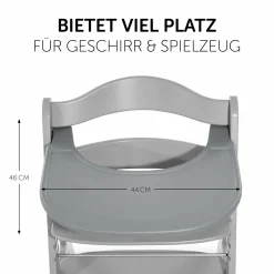 5-tlg. Essbrett-Set für Alpha Plus - Click Tray + Sitzkissen + GRATIS 2x Silikon-Teller - Grey Muslin Rose