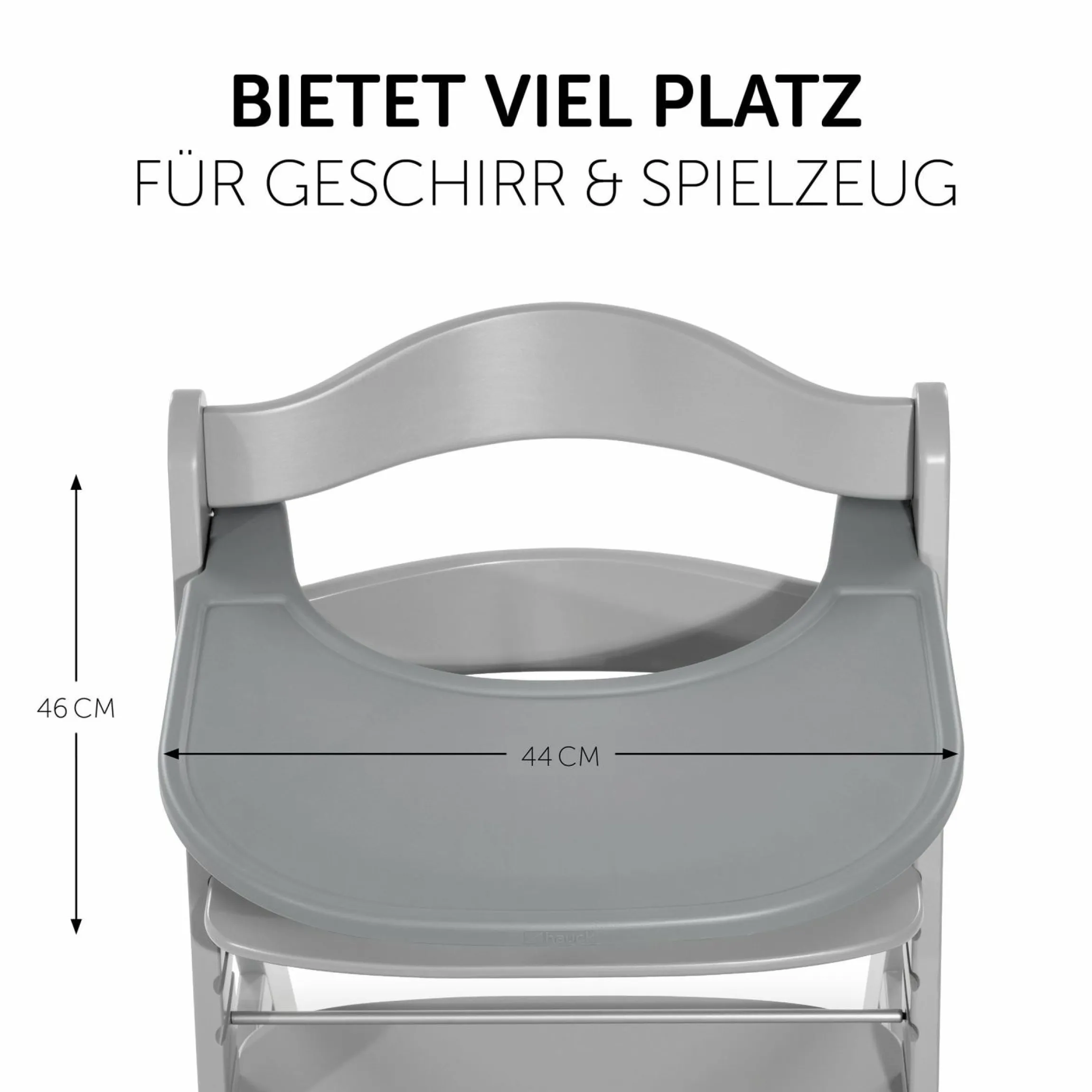 5-tlg. Essbrett-Set für Alpha Plus - Click Tray + Sitzkissen + GRATIS 2x Silikon-Teller - Grey Muslin Rose