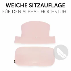 5-tlg. Essbrett-Set für Alpha Plus - Click Tray + Sitzkissen + GRATIS 2x Silikon-Teller - Grey Muslin Rose