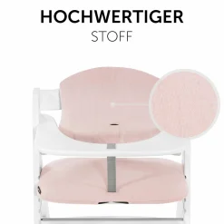5-tlg. Essbrett-Set für Alpha Plus - Click Tray + Sitzkissen + GRATIS 2x Silikon-Teller - Grey Muslin Rose