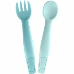 2-tlg. Esslernbesteck eat green - Blau