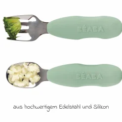 2-tlg. Esslern-Besteck Edelstahl - Salbeigrün