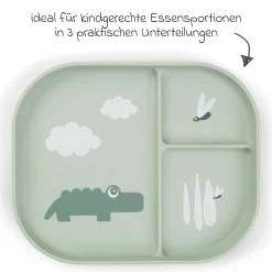 5-tlg. Esslern-Set Foodie - Croco - Grün