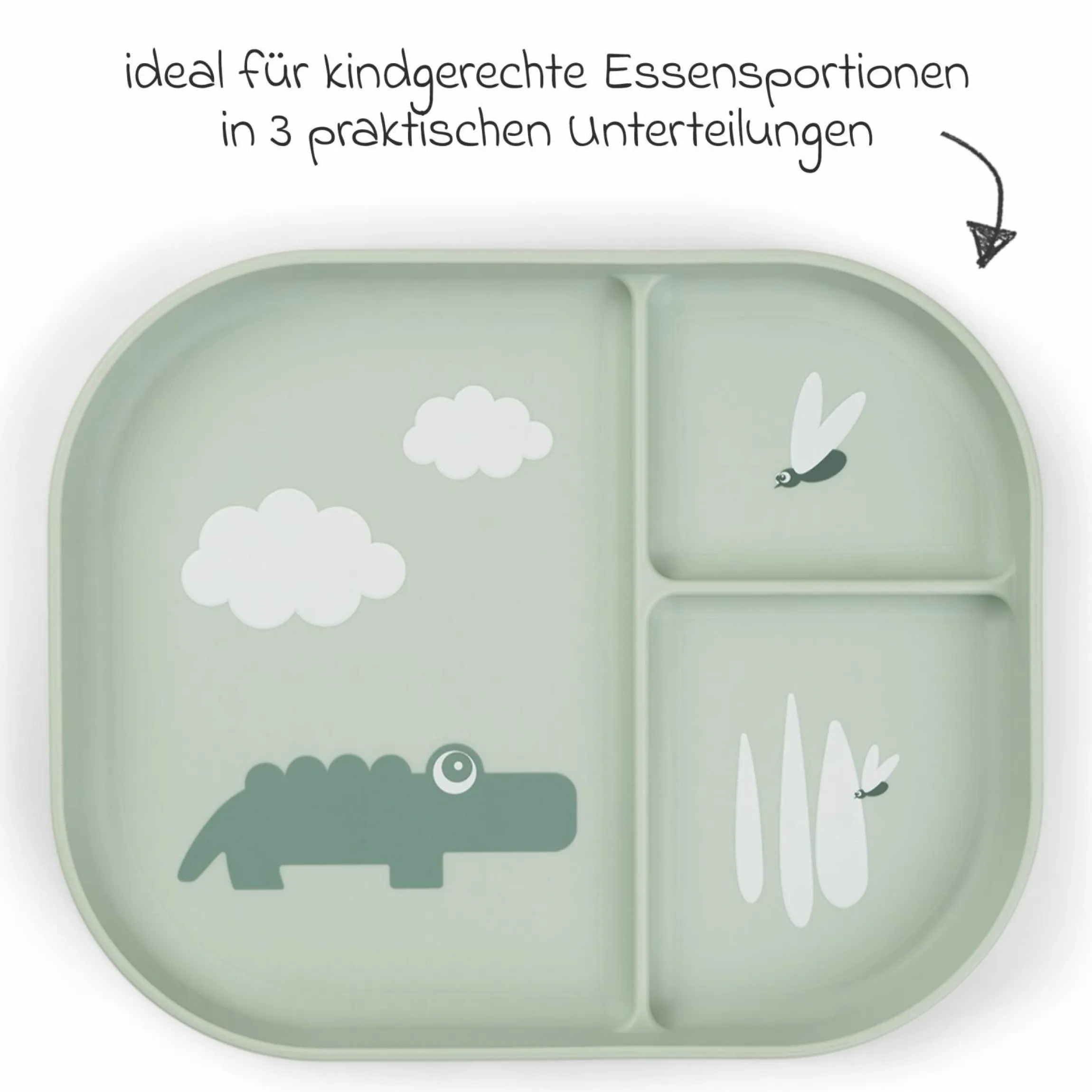 5-tlg. Esslern-Set Foodie - Croco - Grün