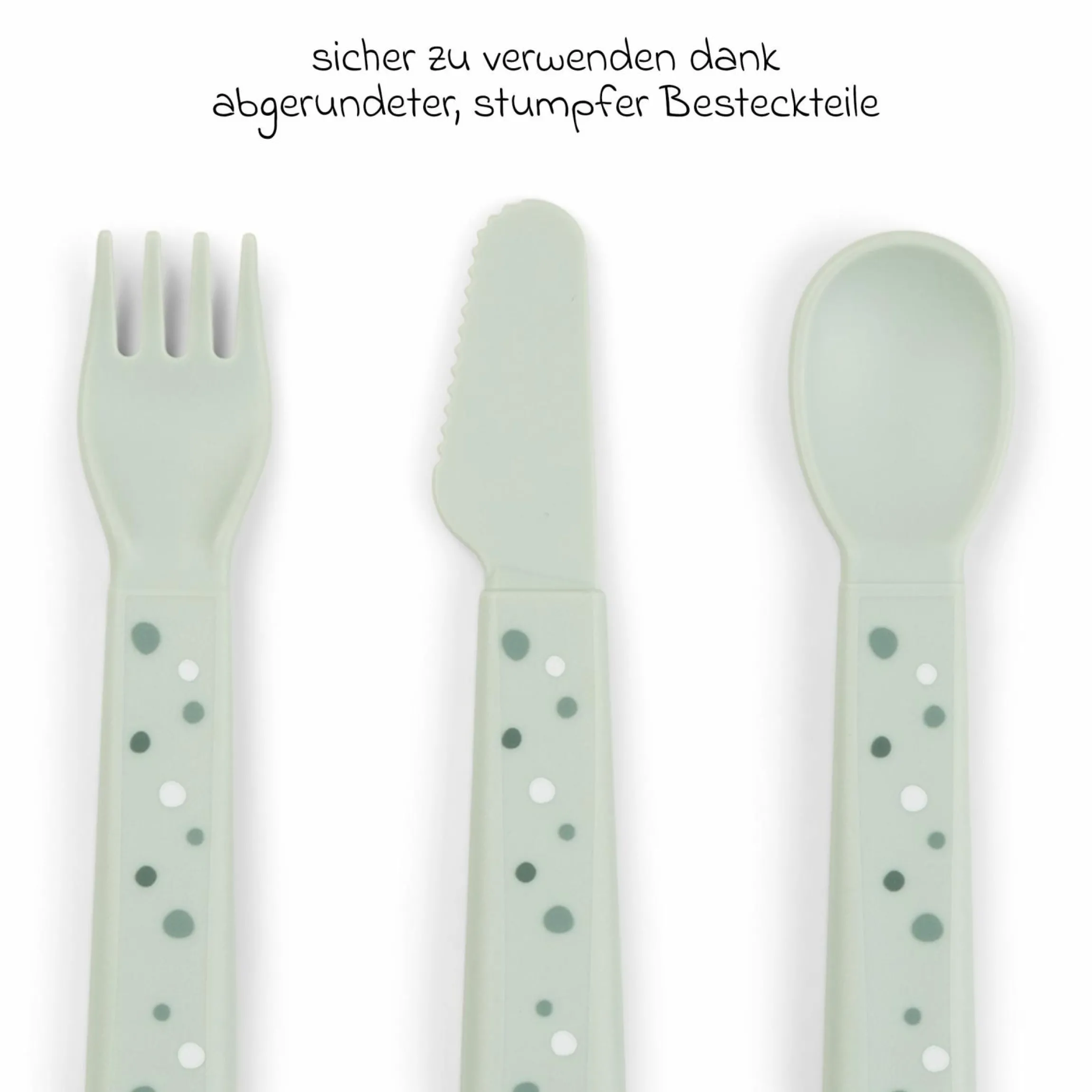 5-tlg. Esslern-Set Foodie - Croco - Grün