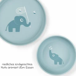 6-tlg. Esslern-Set Foodie - Elphee - Blau