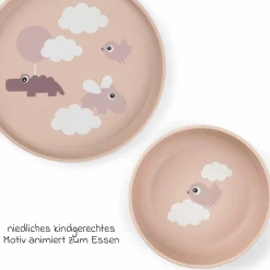 6-tlg. Esslern-Set Foodie - Happy Clouds - Powder