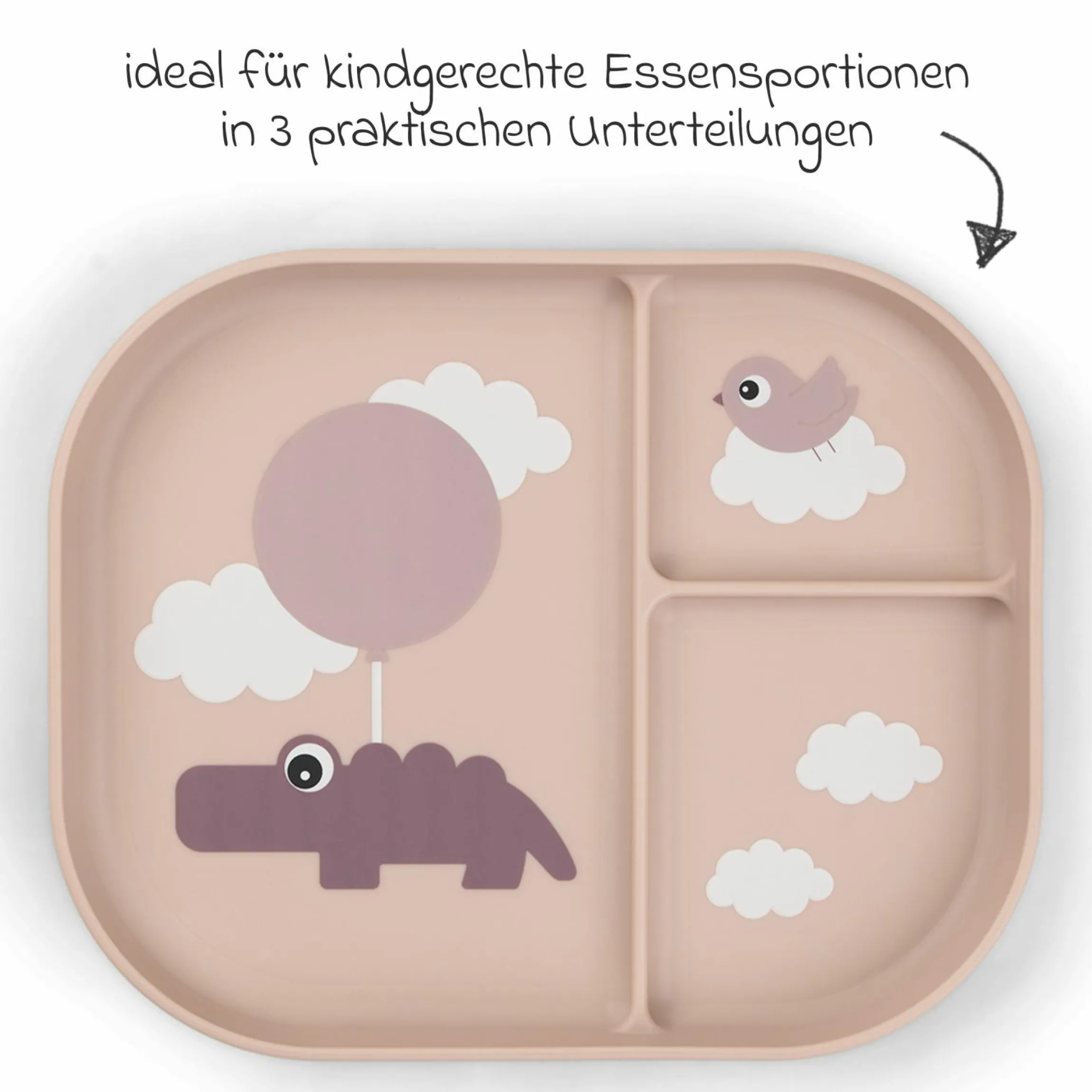 5-tlg. Esslern-Set Foodie - Happy Clouds - Powder