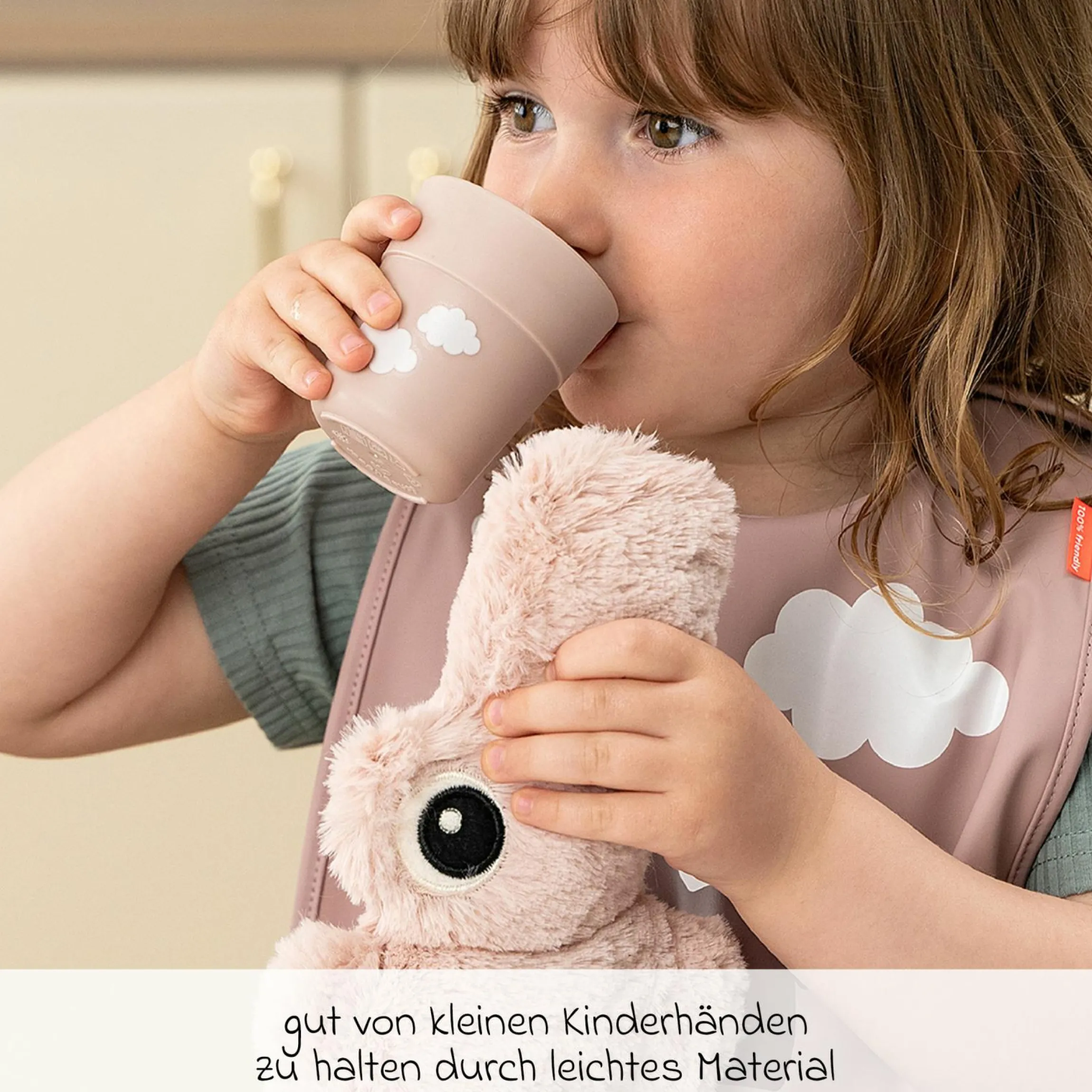5-tlg. Esslern-Set Foodie - Happy Clouds - Powder