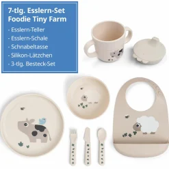 7-tlg. Esslern-Set Foodie - Tiny Farm - Sand