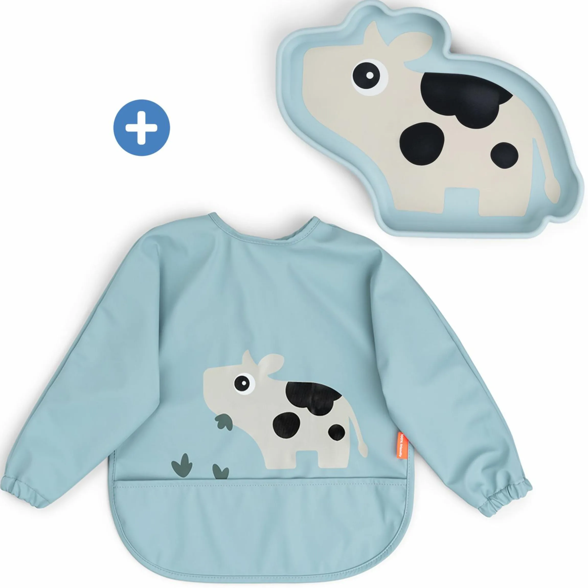 2-tlg. Esslern-Set Foodie - Tiny Farm - Blau