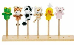 6-tlg. Fingerpuppen-Set Tiere