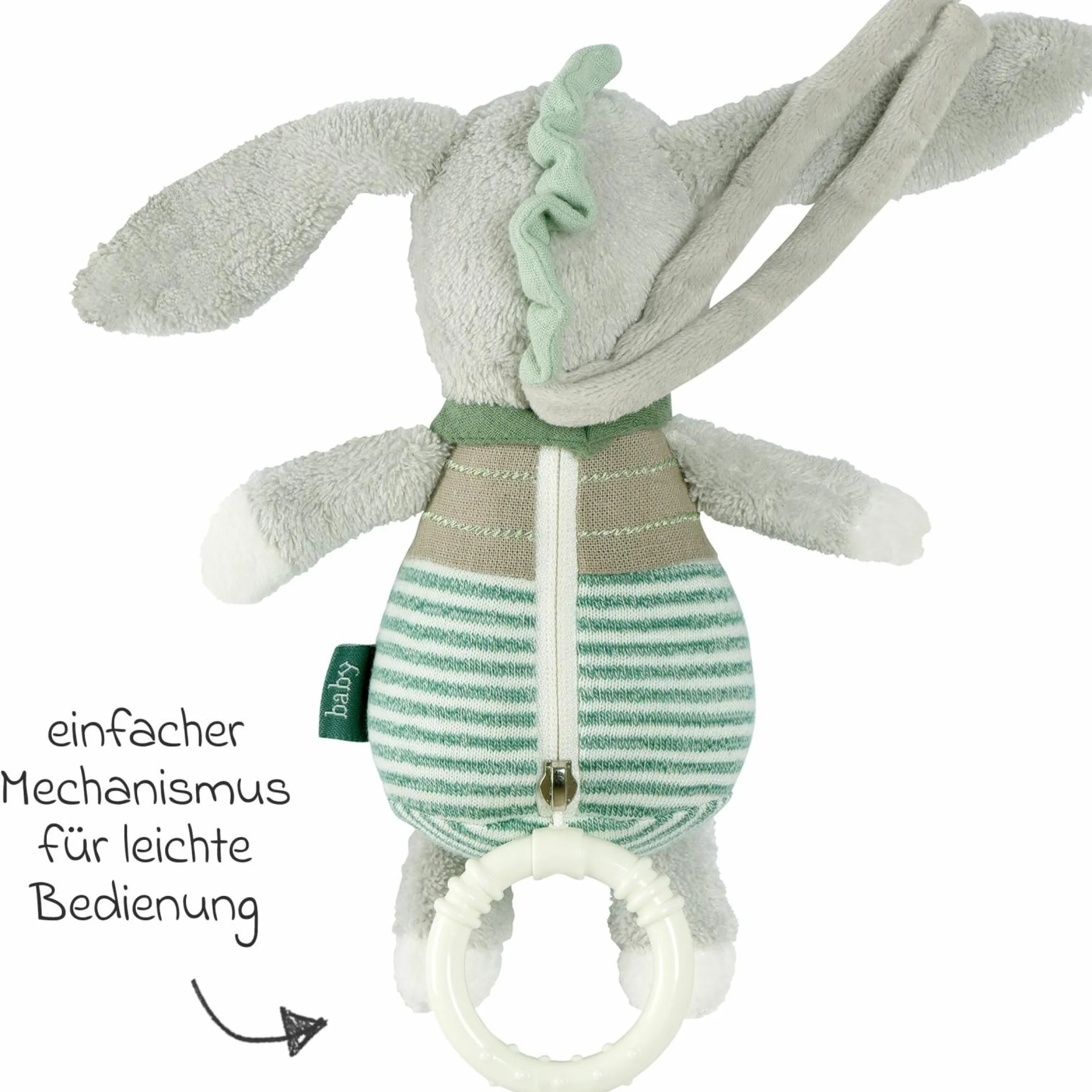 3-tlg. Geschenk-Set zur Geburt Eselchen Exklusiv - Spieluhr + Schmusetuch + Greifling