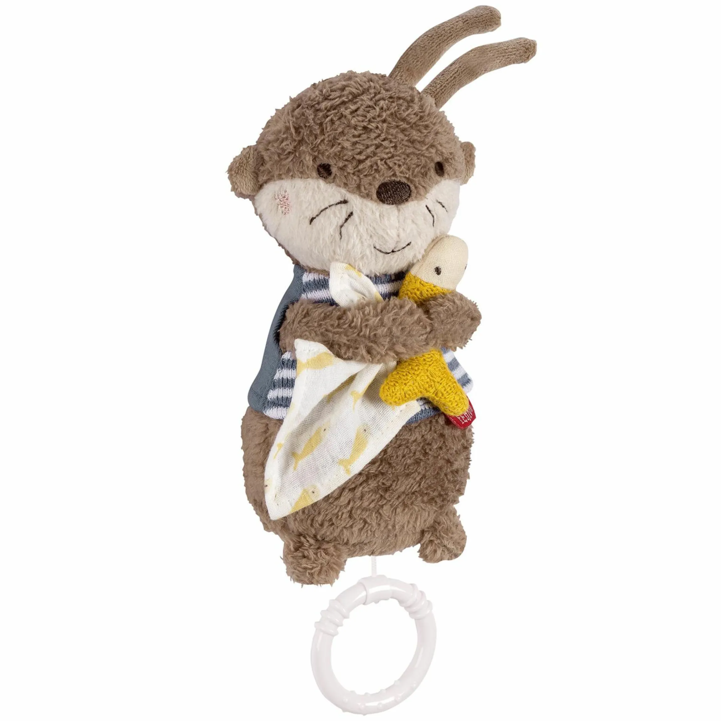 3-tlg. Geschenk-Set zur Geburt Schmusetuch, Spieluhr & Greifling - Otter